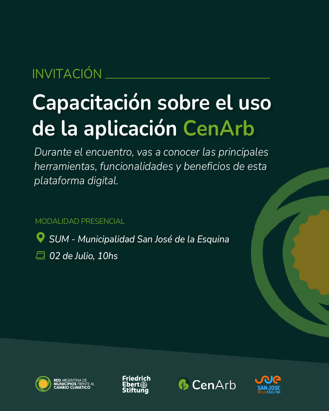 Capacitación sobre el uso de CenArb (San José de la Esquina)