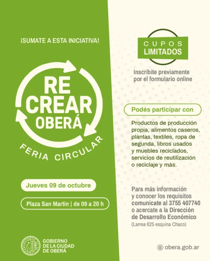 Llega a Oberá La Feria Circular