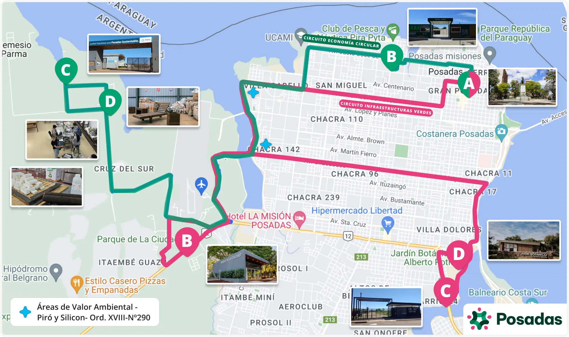 Circuito Turístico Sustentable de Posadas: Infraestructuras Verdes